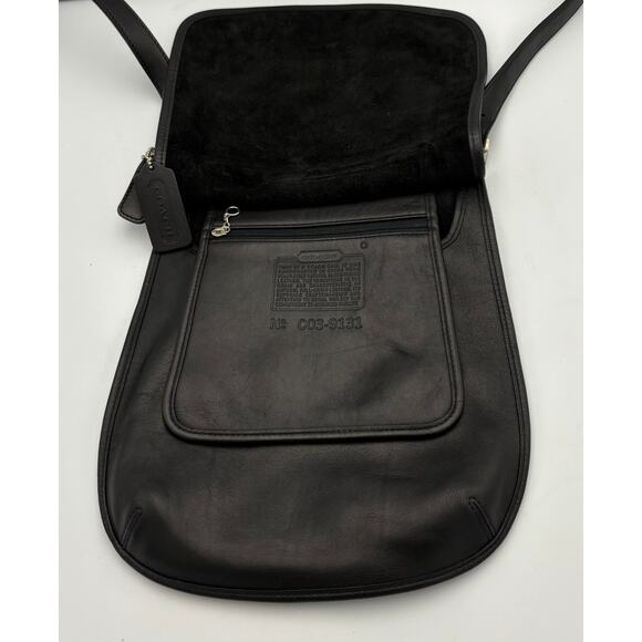 Coach 9131 Saddle Flap Crossbody | 90s Leather Hippie Bag | Vintage Minimal - Picture 12 of 16